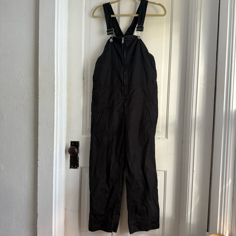 ISABEL MARANT ETOILE black zip up overalls jumpsuit size FR 38